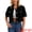 Black, variant on Women's Short Sleeve Denim Rendy Casual Cropped Jean Jacket XL Apricot
