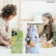 thumbnail image 4 of Bonita alcancía de conejo de dibujos animados, alcancía de plástico irrompible para niños y niñas, decoración de oficina única, regalos prácticos para cumpleaños de niños, Navidad, baby shower (media TUNC Sencillez, 4 of 5