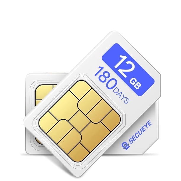 Tarjeta SIM SECUEYE 4G/5G LTE solo datos prepago 12 GB/180 días EE. UU.