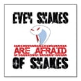 thumbnail image 1 of DistinctInk Custom Bumper Sticker - 10" x 10" Decorative Decal - White Background - Even Snakes are Afraid of Snakes, 1 of 2