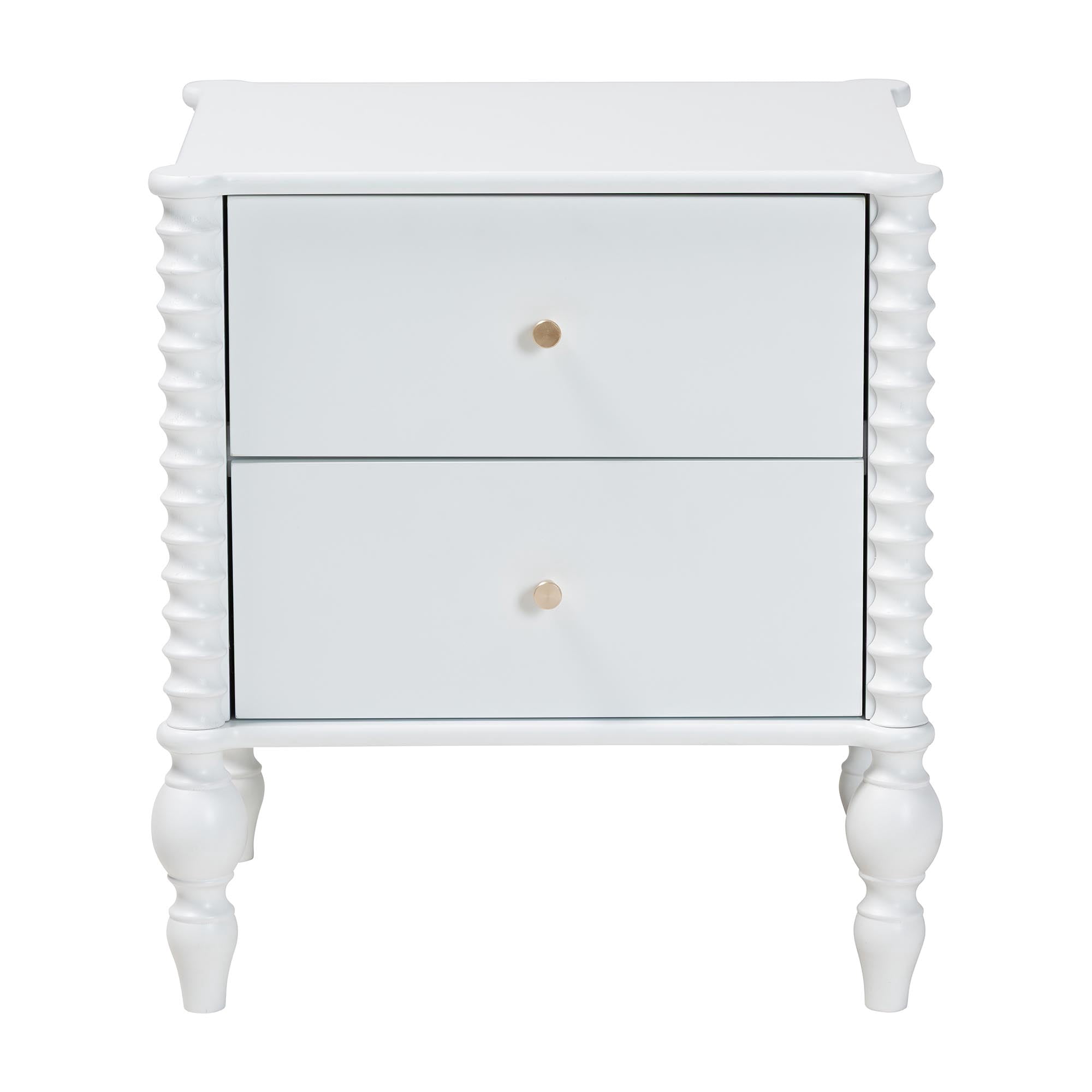 Baxton Studio Callison Farmhouse Nightstand, 2-Drawer, White