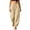 Beige #140, variant on Women's Harem Pants Lightweight Loose Fit Drawstring Waist Side Pockets Cuffed Ankle Casual Summer Lounge Trousers, S
