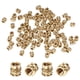 thumbnail image 1 of Uxcell 150-Pack Insertos Roscados, Kit de Tuercas de Inserto Estriado de Latón M2 x 3mm x 3mm para Componentes de Plástico/DIY Impresión 3D, 1 of 7