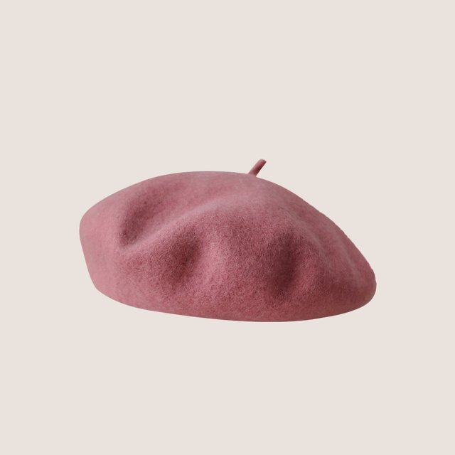 LinYooLi Hot Selling Autumn And Winter Wool Beret For Girls, Artistic And Retro, Versatile Korean Version Painter Hat, English Solid Color Felt Hat