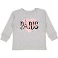 thumbnail image 3 of Inktastic Paris Pink Heart Eiffel Tower with Flowers Boys or Girls Long Sleeve Toddler T-Shirt, 3 of 5