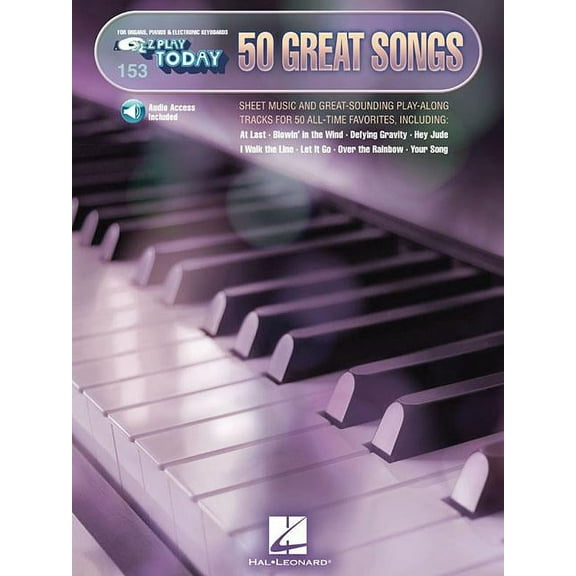 50 Great Songs : E-Z Play Today Volume 153 with Play-Along Audio Tracks! (Paperback)