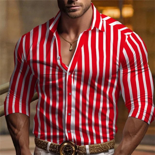 Camisa de hombre con cuello alto y letras para exteriores, ropa de calle de manga larga estampada, ropa de moda urbana de diseñador, informal, de talla grande