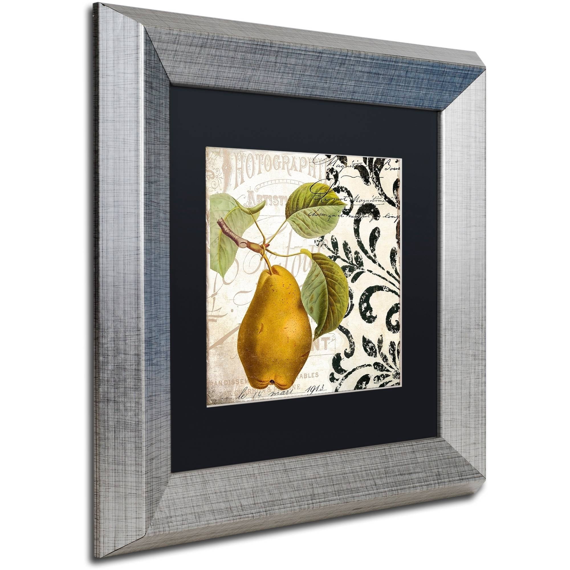 Trademark Fine Art "Les Fruits Jardin I" Canvas Art by Color Bakery Black Matte, Silver Frame