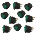 thumbnail image 4 of On Off Switch Round Green Light Toggle On-Off Rocker Switch 12V 3-Pin (10 Pack), 4 of 4