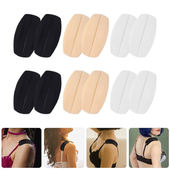 WEAVILUX Women's Shoulder Pads Breathable Silicone White 6Pcs