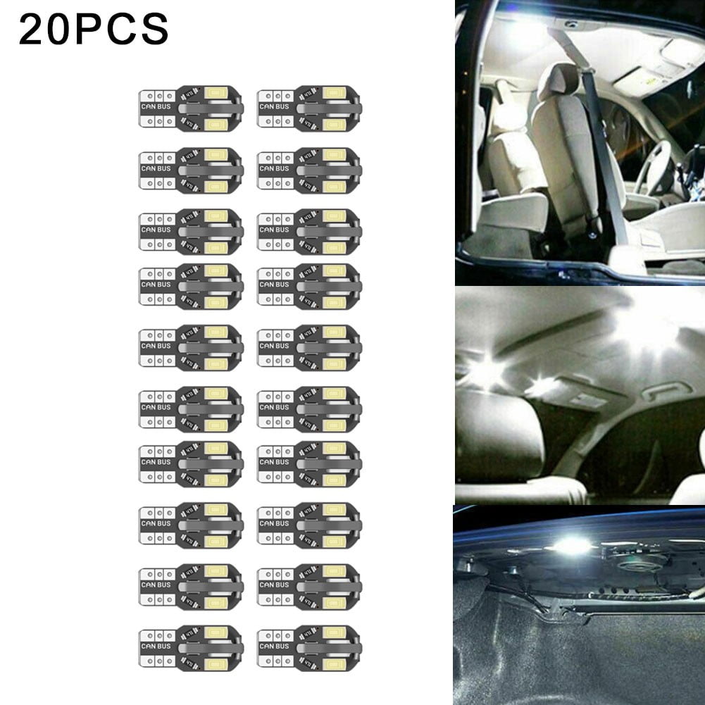 20PCS led Car Interior Bulb Canbus Error Free T10 White 5730 8SMD LED 12V  Car 