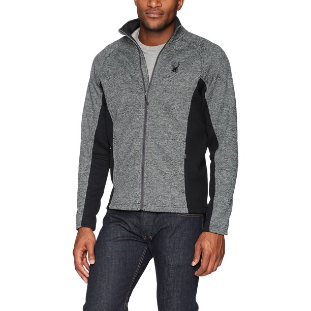 Mens Jacket Large Colorblock FullZip MockNeck L