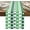 Green White, variant on St Patrick Watercolor Irish Shamrock Table Runners 13x36 Inches Long Linen Burlap Table Runner, Leaf on Burlap and Green Grid Tablerunners Dresser Scarf for Kitchen Dining