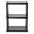 thumbnail image 3 of Gracious Living 3 Shelf Set Height Light Duty Storage Unit, 3 Pack, Black, 3 of 11