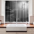 thumbnail image 2 of Ambesonne Night Sky Kitchen Curtains, Full Moon and Clouds, 55"x39", Black White, 2 of 3