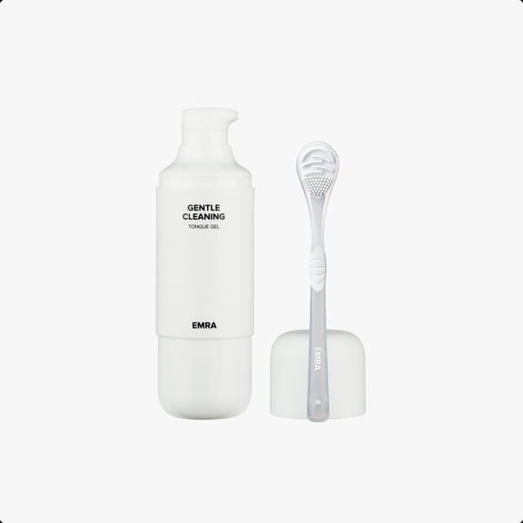 GENTLE CLEANING Tongue gel Dual-sided cleaner in White