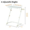 thumbnail image 6 of Mainstays Adjustable Folding TV Tray with Cup Holder White, 20.87"W x 14.76"D x 27.76"H, 6 of 9