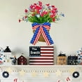 thumbnail image 6 of Independence Day Wreath For Front Door, American Flag Patriotic Wreath With Flower Basket Design, 4Th Of July Decorative Wreath For Wall Window Porch Decor, 6 of 7