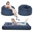 thumbnail image 4 of AKDSteel Large Bean Bag Chair With Filling, Convertible 2-In-1 Sofa Bed For Adults With Washable Corduroy Cover, 4 of 8