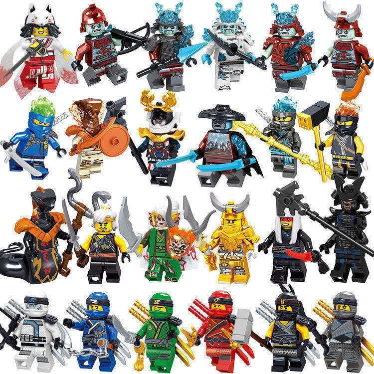 24 PCS Minifigures Set –Ninja Movies Building Blocks, Creative Puzzle Toys for Children Christmas Gift Birthday Present
