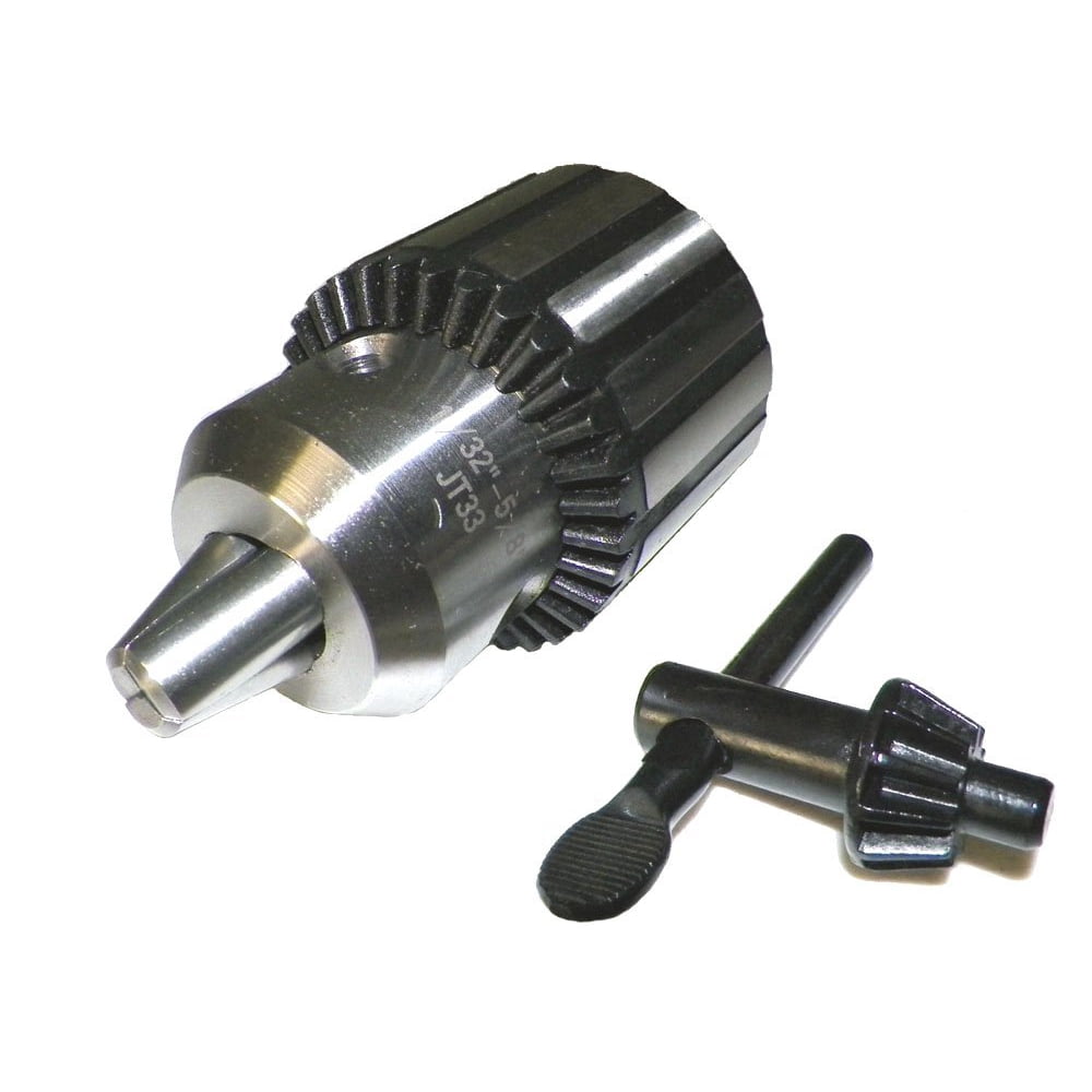 5/8" HEAVY DUTY DRILL PRESS CHUCK JT33 TAPER WITH CHUCK KEY Walmart