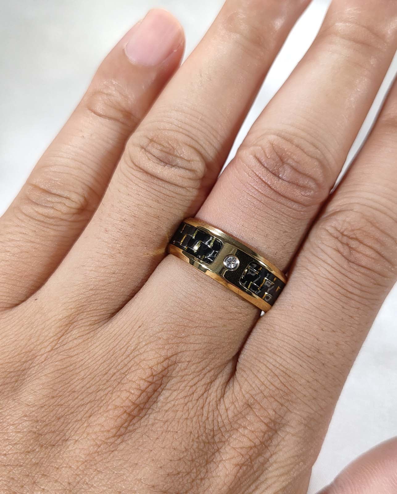 Matching Rings Couple Rings Yellow Gold Plated 1CT AAA Cz Women Wedding Ring Sets
