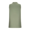 thumbnail image 4 of Stichou Women's Casual Dressy Business Blouse Mock V Neck Sleeveless Shirts Tunic Work Shirt Summer Solid Color Tank Tops Green 2XL, 4 of 9