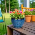 thumbnail image 3 of Ceramic Modern Glaze Succulent Planter Pot with Drainage Hole and Saucer 6 Inch Round Flower Plant Pot for Indoor Outdoor Herb Snake Plants, 3 of 4