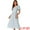 Sky Blue, variant on DARING DIVA Women's Puff Sleeve Textured Fit and Flare Dresses M Hot Pink