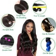 thumbnail image 6 of MDL Human Hair Body Wave 18 20 22 Inch 3 Bundles  With 16 Inch Closure 100% Unprocessed Brazilian Human Hair Bundles with 4x4 Lace Closure Natural Color, 6 of 9
