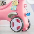 thumbnail image 6 of Toddler Rocking Horse Balance Bike Ride On Toys With Balance Plate Push Handle Backrest Christmas Birthday Giftsfor Girls Boys, 6 of 7