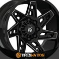 thumbnail image 4 of 22x12 Dropstars 653BM Deep Concave Black Milled Wheel 8x6.5 (-44mm), 4 of 5