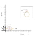 thumbnail image 4 of Angara Japanese Akoya Cultured Pearl Ring with Spiral Metal Loop in 14K Yellow Gold for Women | June Birthstone Jewelry for Her, 4 of 7