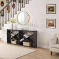 thumbnail image 3 of Console Tables for Entryway, X Shape Detachable ExtraLong Table with Storage for Living Room, 3 of 8