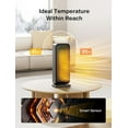 thumbnail image 7 of Electric Space Heater for Indoor Use with Thermostat, Oscillation and Remote – Portable Ceramic Heater for Bedroom, Home and for Office Under Desk, 7 of 7