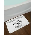 thumbnail image 2 of Saying Bath Mat, Monochrome Summer Themed Graphic with Outline Beach Party, Plush Bathroom Decor Mat with Non Slip Backing, 29.5" X 17.5", Charcoal Grey and White, by Ambesonne, 2 of 2