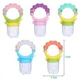 thumbnail image 2 of Amerteer Baby Fresh Fruit Food Feeder Nibbler Pacifier|Training Massaging Toy Teether|Food Grade Soft Safe BPA-Free Silicone Pouches|Babies Toddlers Infants Kids, 2 of 10