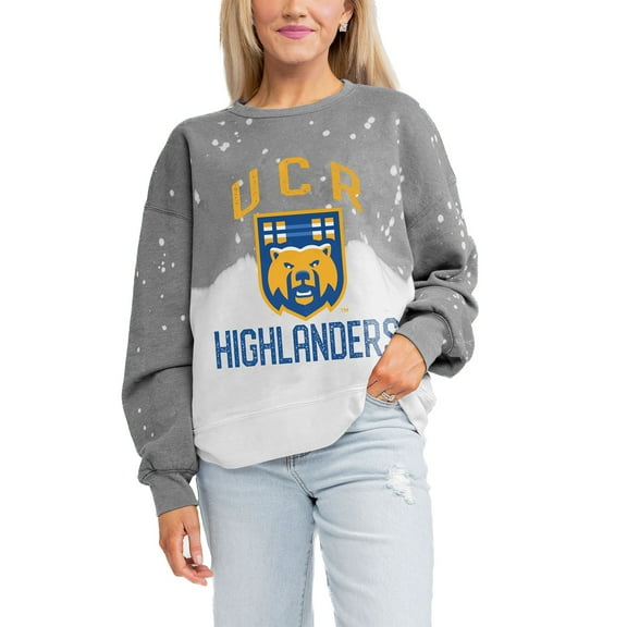 Women's Gameday Couture Gray UC Riverside Highlanders Twice As Nice Faded Crewneck Sweatshirt