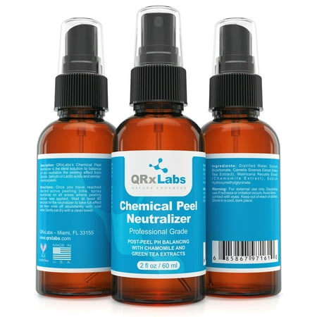 Chemical Peel Neutralizer - Skin pH Balancer for Salicylic, Lactic, TCA and Glycolic Acid Peels - Safe and Effective Post Peel Spray - 2 fl (Best Facial Chemical Peel At Home)