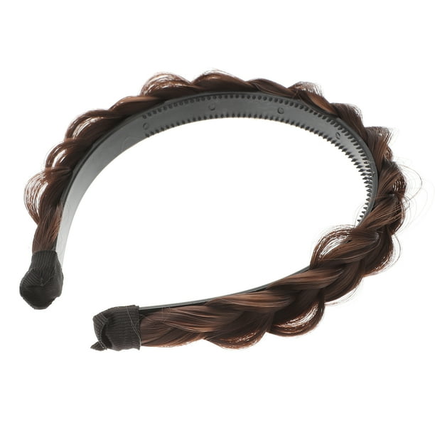 GOOHOCHY Bandada de cabeza de trenza chicas de peluca trenzada diadema tocado decoración del cabello