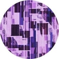thumbnail image 1 of Ahgly Company Machine Washable Indoor Round Transitional Violet Purple Area Rugs, 5' Round, 1 of 7