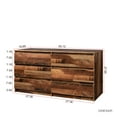 thumbnail image 3 of Yardi Yard Farmhouse 6-Drawer Chest for Bedroom, Wood Walnut Dresser Clothing Organizer, 3 of 8