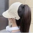 thumbnail image 5 of Sun Hats for Women Wide Brim UV Protection Hollow Top Sun Hat Summer Beach Packable Visor, 5 of 6