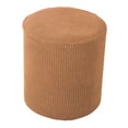 thumbnail image 4 of protectoras de Taburete oto de cubierta forma forma Taburete oto de estiramiento inferior elástica, características café Yotijar Funda otomana, 4 of 8