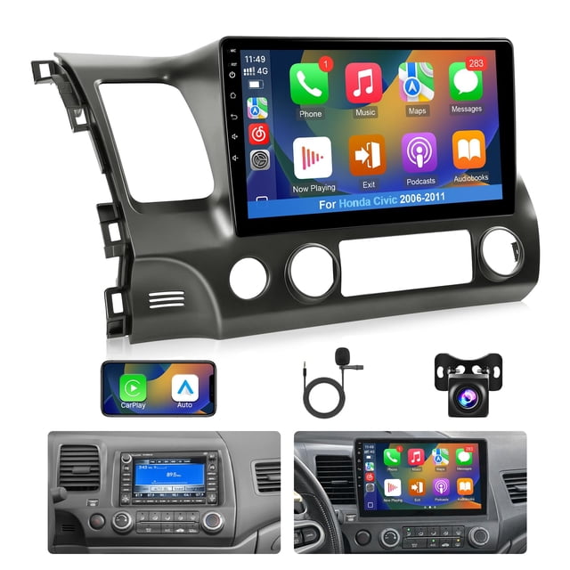 Radio de coche Leadfan para Honda Civic 2006-2011 con Wireless Carplay