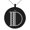 Black, variant on Stainless Steel Letter D Initial Metro Retro Monogram Engraved Small Medallion Circle Charm Pendant Necklace
