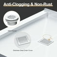 thumbnail image 2 of Non-Slip Shower Base 48 x 32 Inch, Center Drain - Fiberglass Reinforced Pan Kit - 304 Stainless Steel Square Drain Cover - Single Threshold - 3-Side Water Retaining - White, 2 of 7