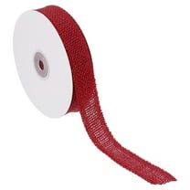 Uxcell 1 Inch Wide 10 Yards Burlap Ribbon, Natural Jute Fabric Crafts Roll Gift Wrapping Red