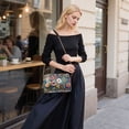 thumbnail image 5 of FORMRS Women Crossbody Purse with Chain Strap Vegan Leather Shoulder Handbag, Blue Colorful Flowers, 5 of 7