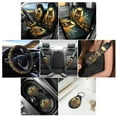 thumbnail image 2 of Renewold Wolf Moon Sunflower Car Accessories Full Set 11 PCS, Universal Car Seat Covers Steering Wheel Cover Seat Belt Pad Cup Holder Key Chains Car Accessories Fit for Most Cars SUV Sedans, 2 of 7